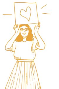 illustration femme heureuse