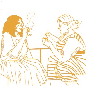 illustration deux femmes qui discutent