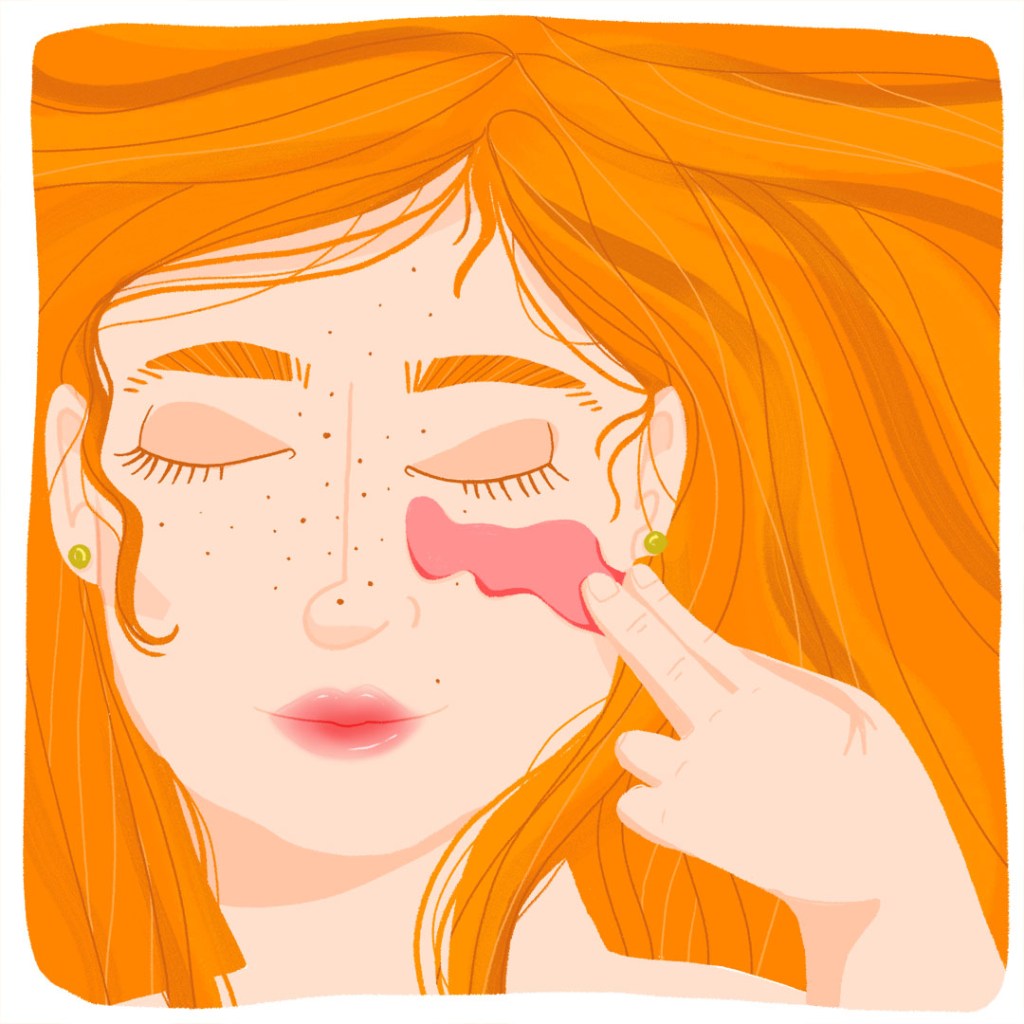illustration femme marque skincare
