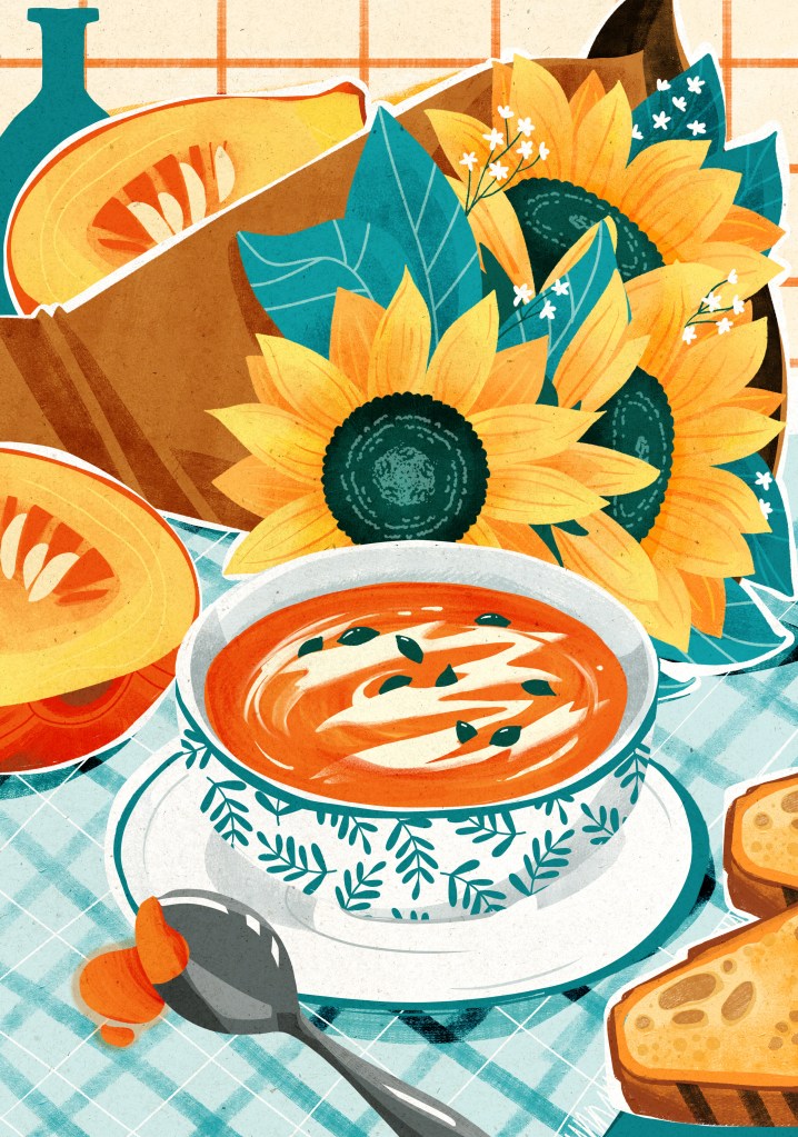 illustration recette soupe de potimarron