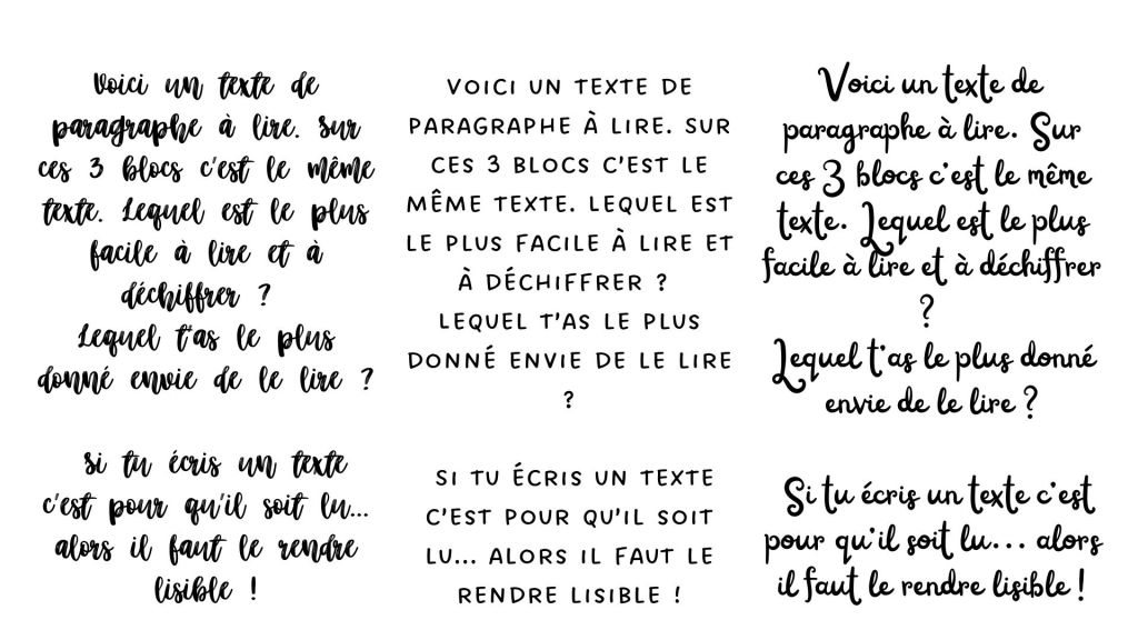 problème de lisibilité