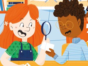 illustration jeunesse enfants à l'école