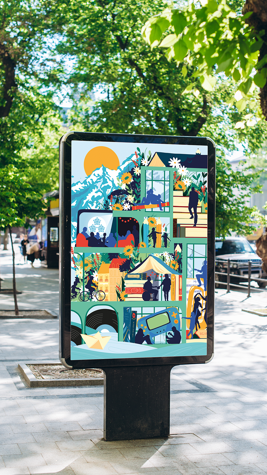 illustration bibliothèque