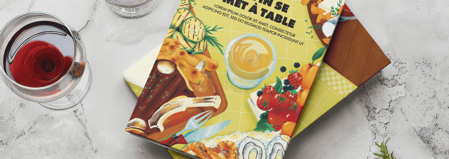 illustration couverture revue gastronomique