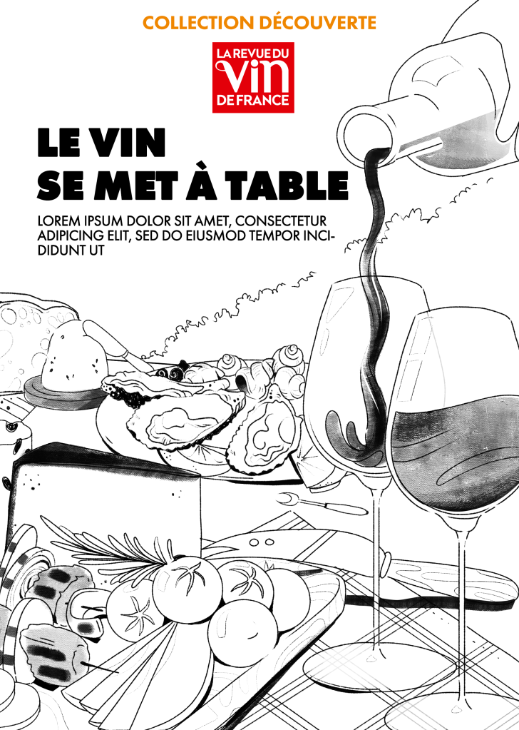 illustration croquis nourriture et vin