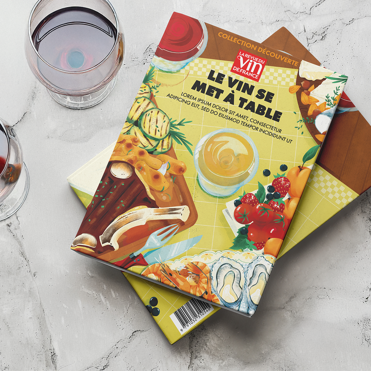 illustration couverture revue gastronomique